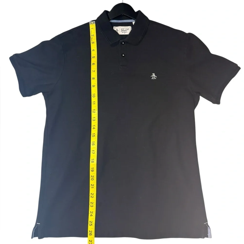 Original Penguin Medium 100% Cotton Men's Black Polo Shirt Business Casual
